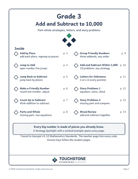 Cover of Add and Subtract to 10,000