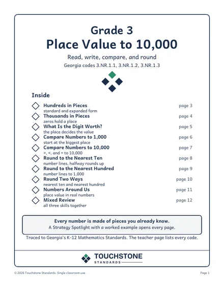 Cover of Place Value to 10,000